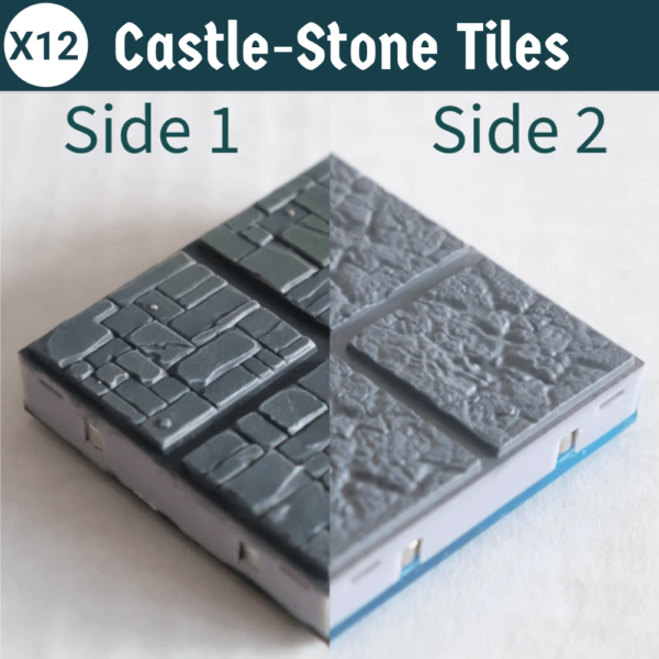 Pack of 12 Tiles | Castle & Stone