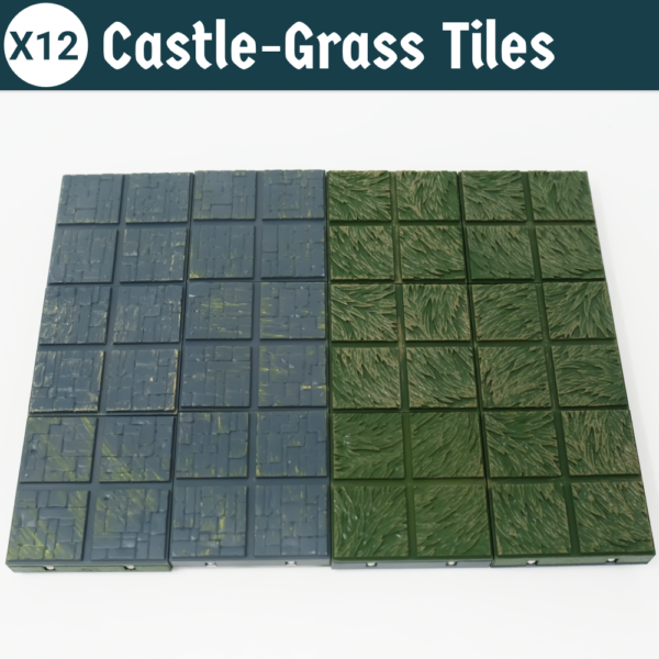 Pack of 12 Tiles | Castle & Grass - Image 2