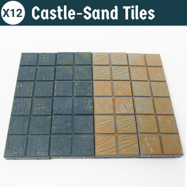 Pack of 12 Tiles | Castle & Sand - Image 2