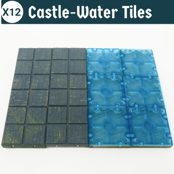 Pack of 12 Tiles | Castle & Water - Image 2